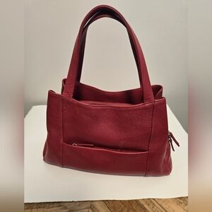 Derek Alexander Red Leather Satchel